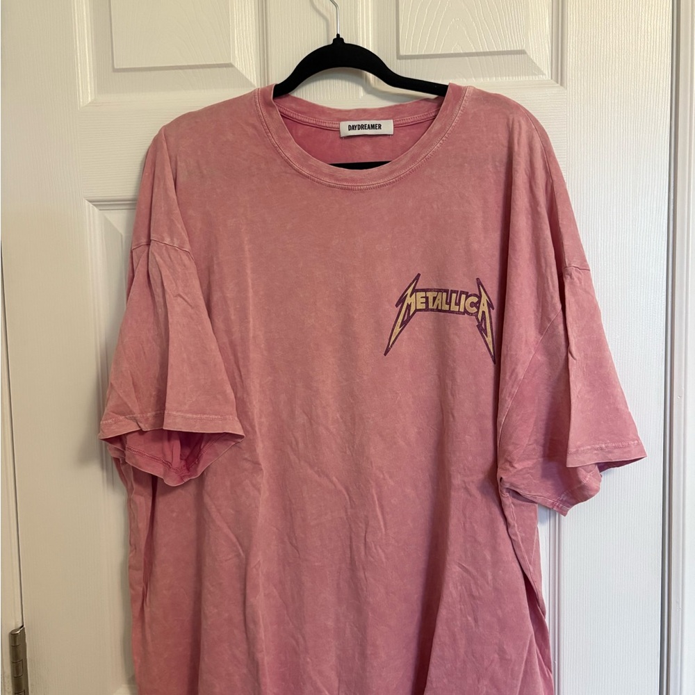 Daydreamer LA Pink Metallica Graphic Tee